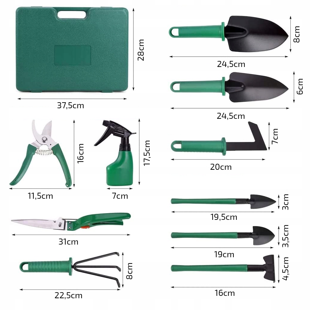 Gardener's set GARDEN TOOLS 10 pieces Brand Zolta