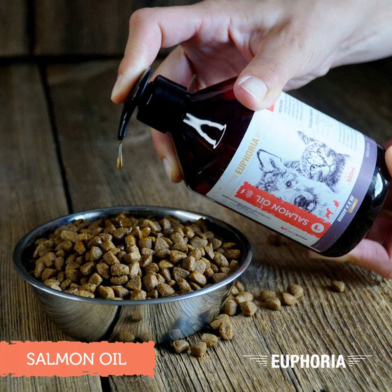 LAŠIŠŲ ALIEJUS ŠUNŲ KATĖMS 500ML FISH EUPHORIA SALMON OIL BIOFEED OMEGA 3 Gamintojo kodas BFS-5994