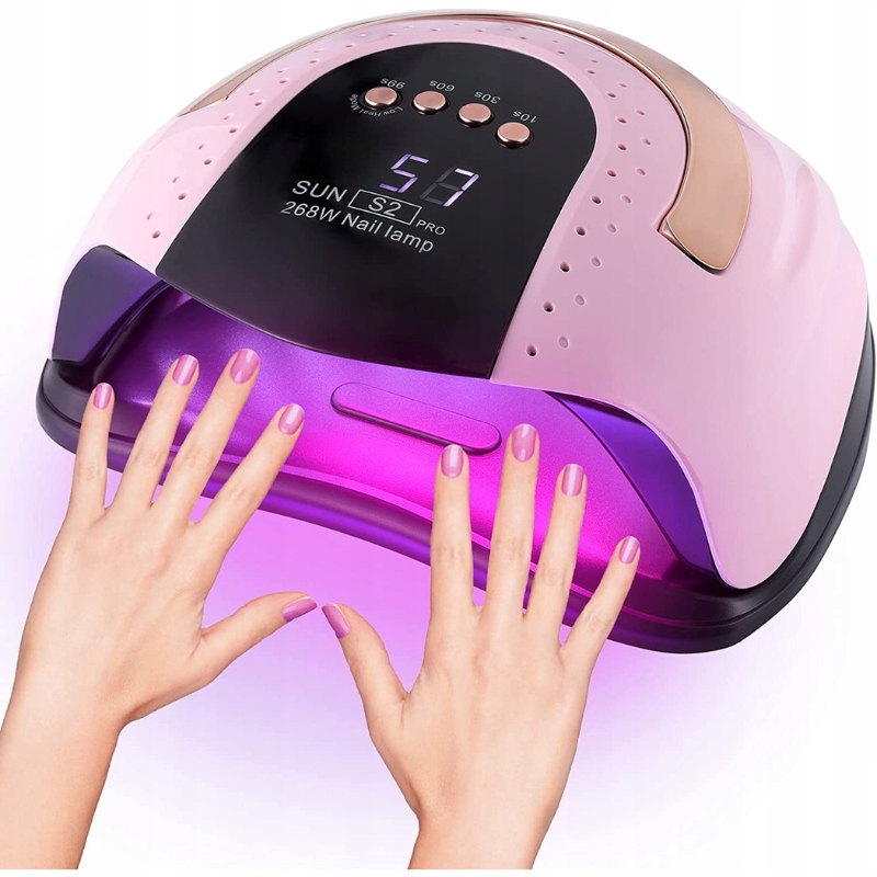 LED NAIL LAMP UW 268W 57 diodai HIBRIDINIAI GELIAI Pakuotės būklė: originali