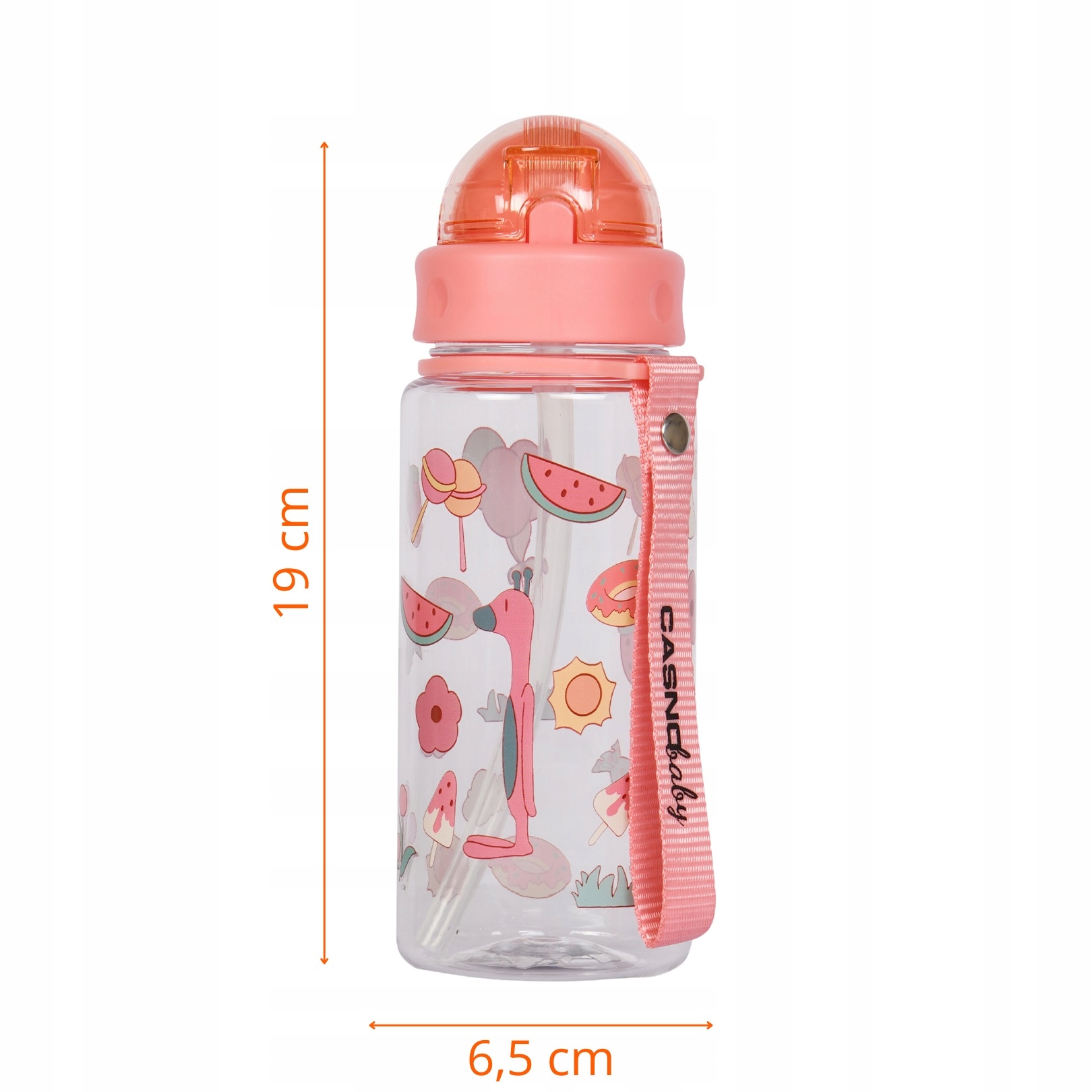 Vaikiškas buteliukas, vandens butelis, šiaudelis, BPAfree Casno 0.4L Medžiaga skirtinga