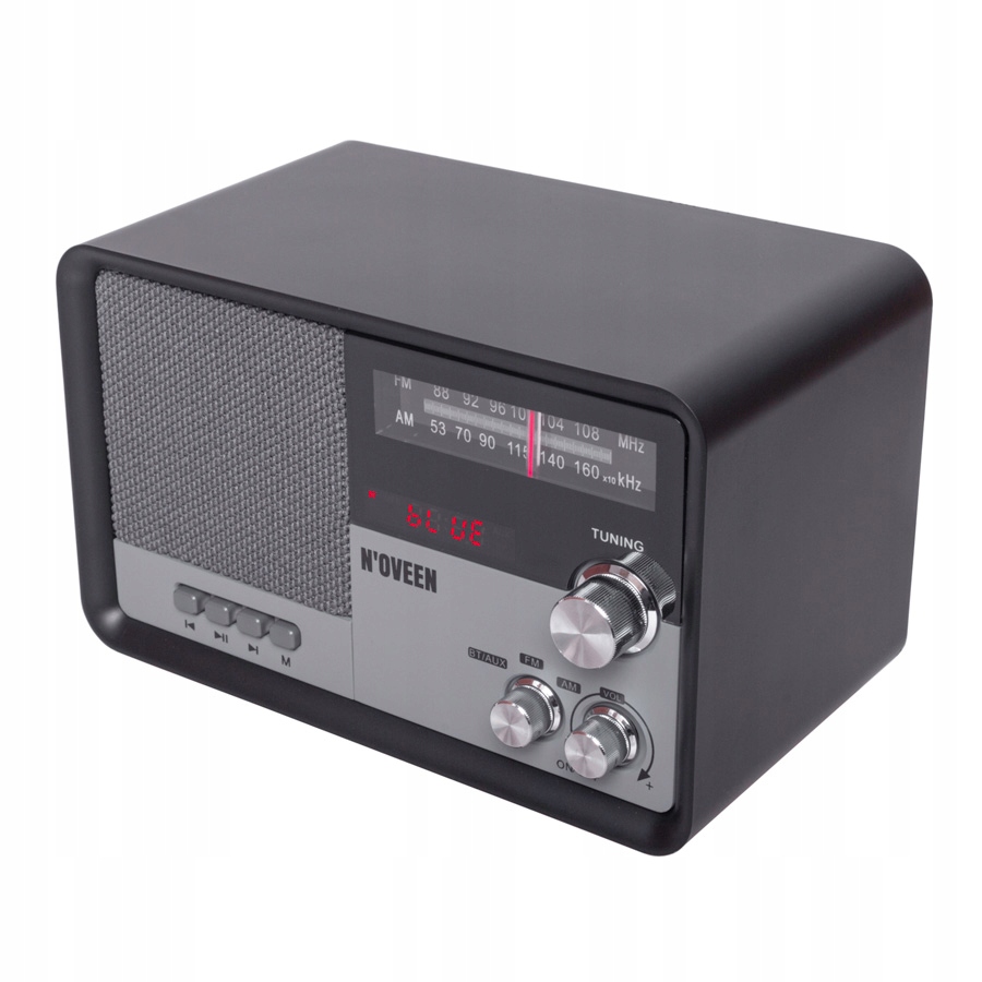 CLASSIC KITCHEN RADIO RETRO BLUETOOTH AM/FM baterija juoda Modelis PR951