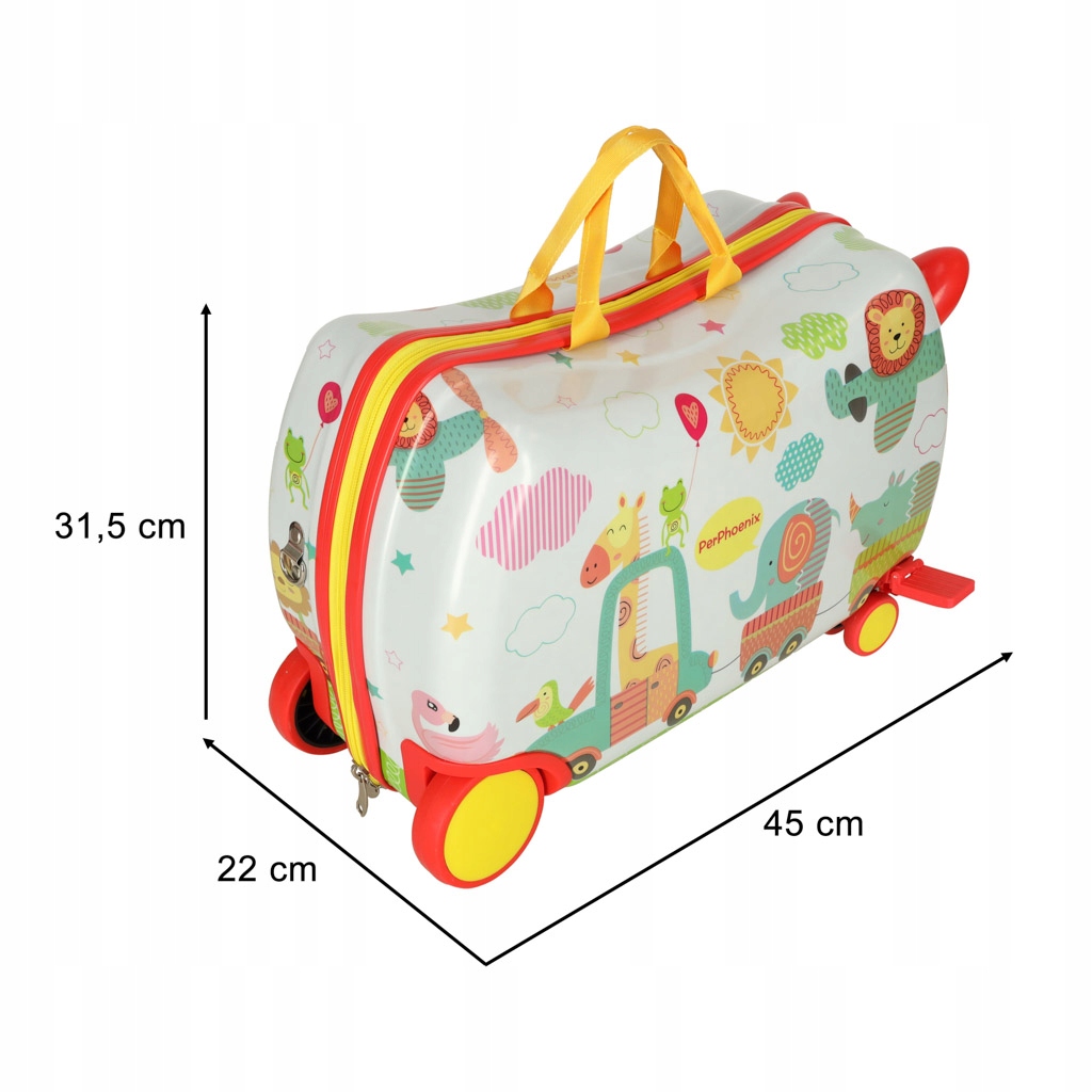 Vaikiškas kelioninis lagaminas rankinis bagažas ant ratų ZOO Dingo herojus
