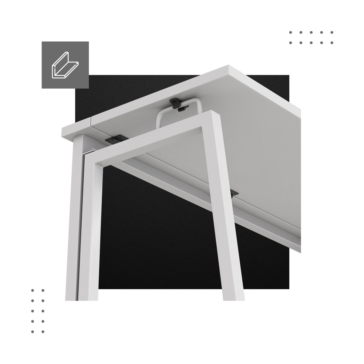 Wzmocniona konstrukcja składane biurko Leader 1.5