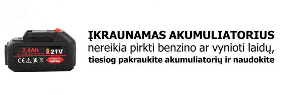 Grandininis pjūklas su akumuliatoriumi 1200W