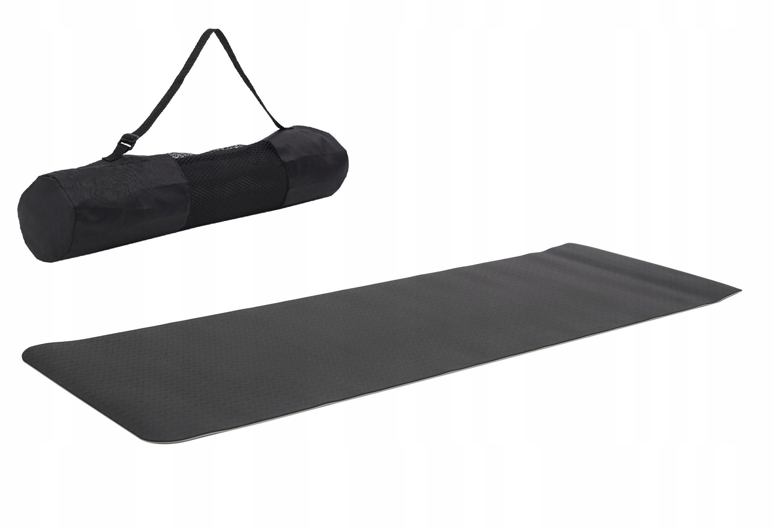 TPE KILIMAS 10mm FITNESS JOGA PILATES PRATIMAS DIDELIAI 2 sluoksnių SPORTVIDA Ilgis 183 cm