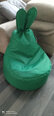 Vaikiškas sėdmaišis Qubo™ Baby Rabbit, gobelenas, tamsiai žalias