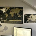 Nutrinamas pasaulio žemėlapis + Europos nutrinamas žemėlapis