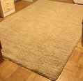 Neslystantis kilimas Shaggy smėlio spalvos, 160x220 cm, 20 mm, polipropilenas