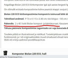 Компостер Biolan 220 ECO, tumehall серого цвета