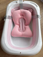 Kelioninė silikoninė vonelė kūdikiui, rožinė