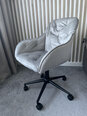Pasukama biuro kėdė, šviesiai pilka, aksomas