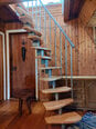 Модульная лестница Nizza Minka, Чёрная / Бук, высота комплекта 294 см цена