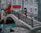 Набор для рисования картины - живопись по номерам ТМ TSVETNOY MG2205e Городской мост 40x50 см