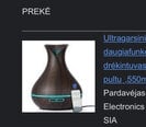 Ultragarsinis, daugiafunkcinis oro drėkintuvas 4in1,su pultu ,550ml ,tamsus