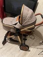 Kūdikių vežimėlis 3in1, smėlio