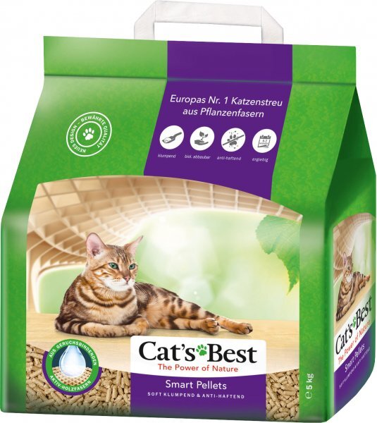 Cat's Best sušokantis granulinis kačių kraikas SMART PELLETS, 10 l