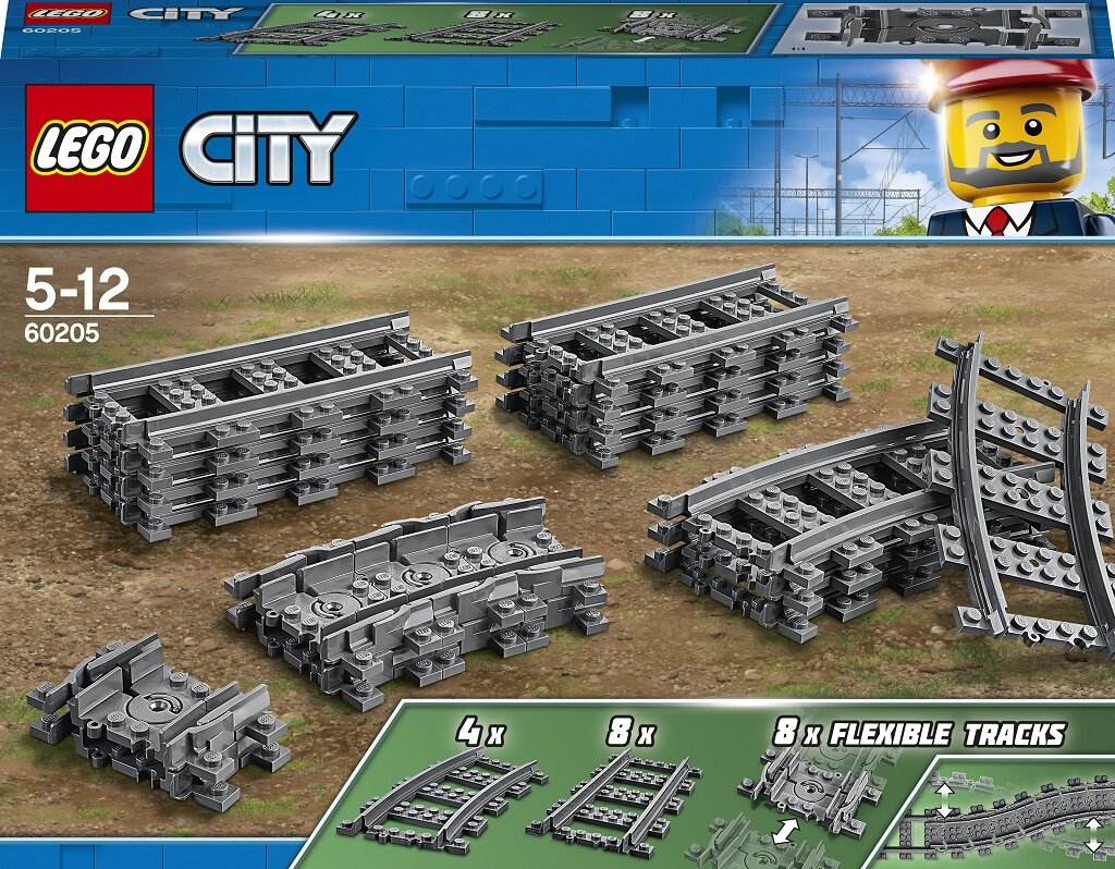 60205 LEGO® City Trains Bėgiai ir posūkiai