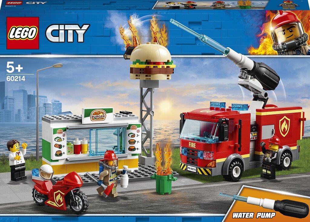 60214 LEGO® City Fire Mėsainių baro gaisro gesinimas