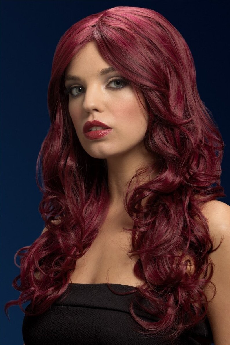 Raudonosios vyšnios spalvos perukas Nicole