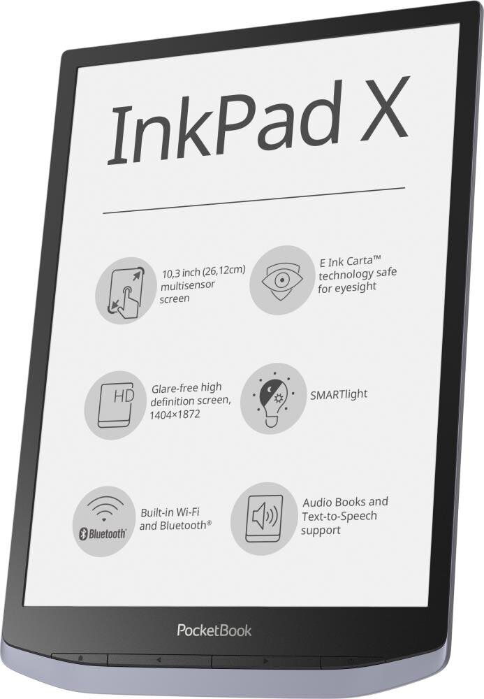 PocketBook InkPad X (PB1040-J-WW), Pilka