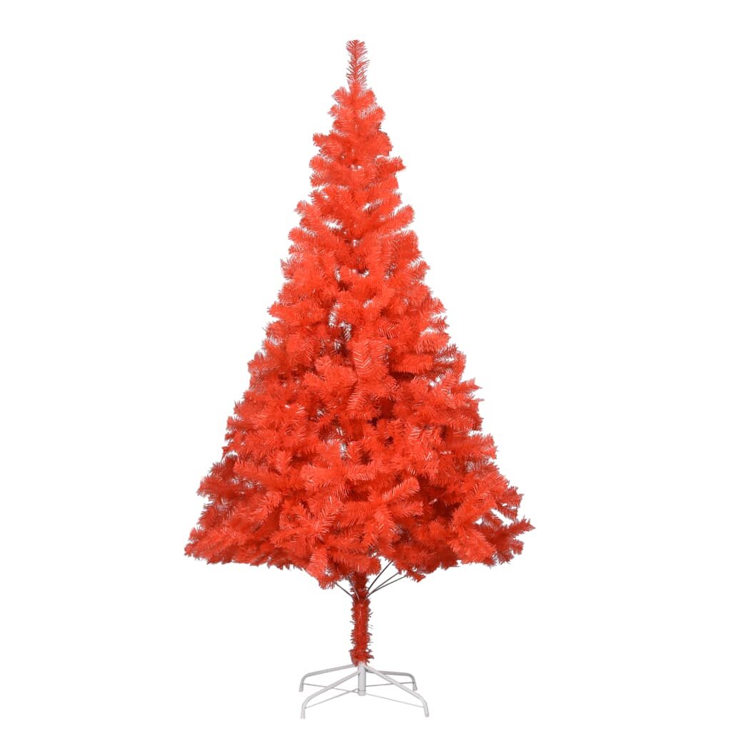 Dirbtinė Kalėdų eglutė su stovu, 213 cm, PVC, raudona