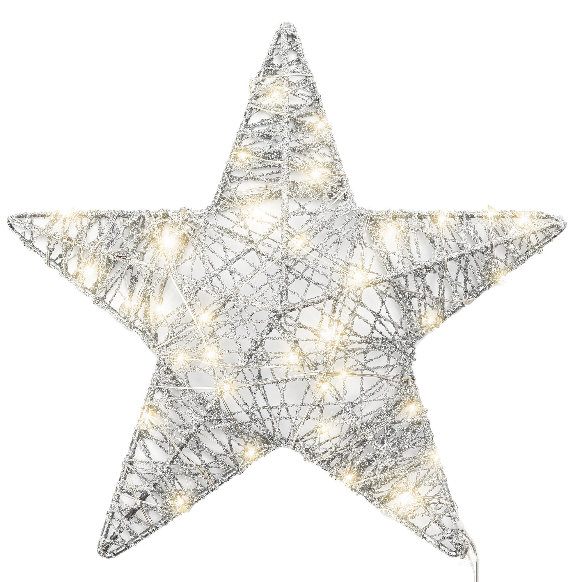 Kalėdinė žvaigždė su LED, 23 cm