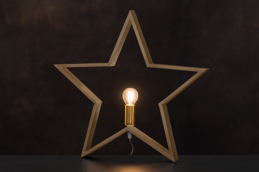 Kalėdų žvaigždė Finnlumor LED, auksinė
