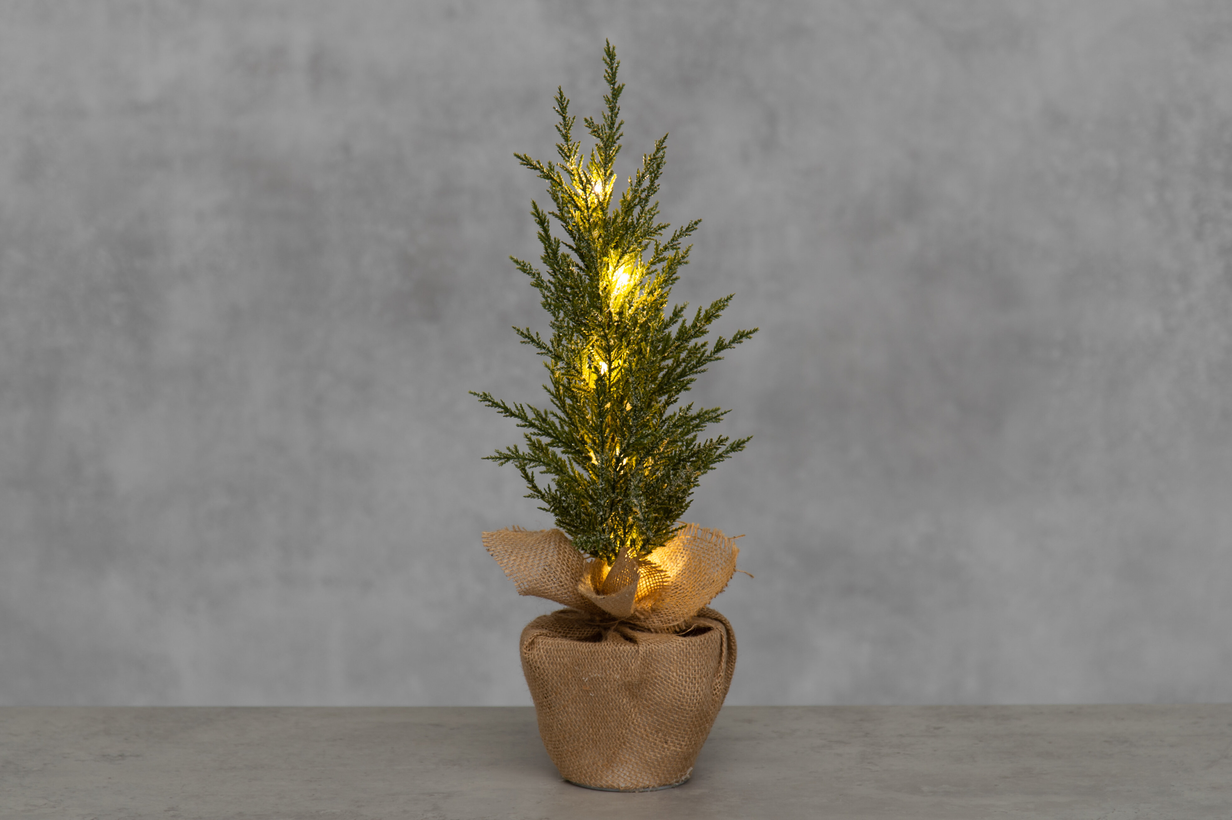 Kalėdinė eglutė vazonėlyje su LED lemputėmis, 45 cm