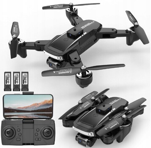 Dronas STONE RC PRO su dviem aukštos kokybės kameromis ir trimis baterijomis, 300 m, 2500 mAh