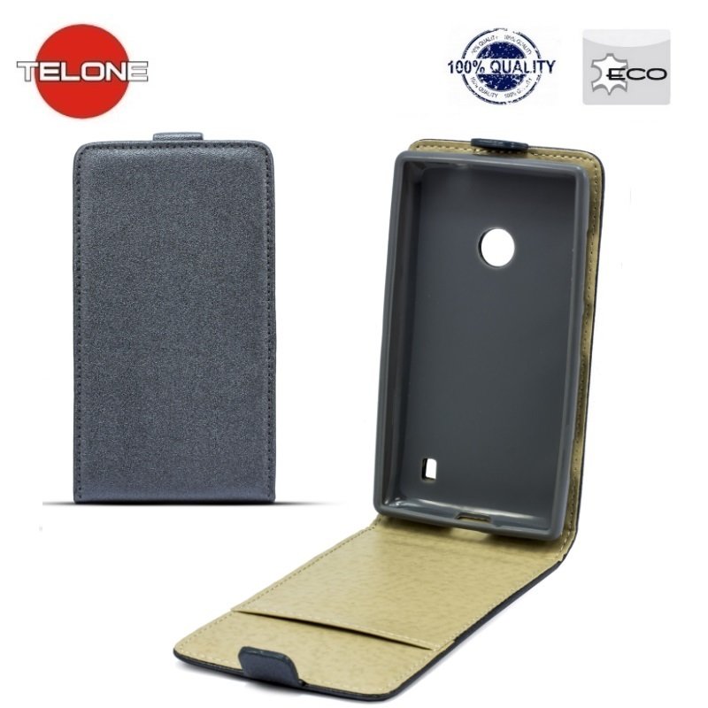 Atverčiamas dėklas Telone Shine Pocket Slim Flip skirtas Sony Xperia Z5 Mini/Compact, Pilkas