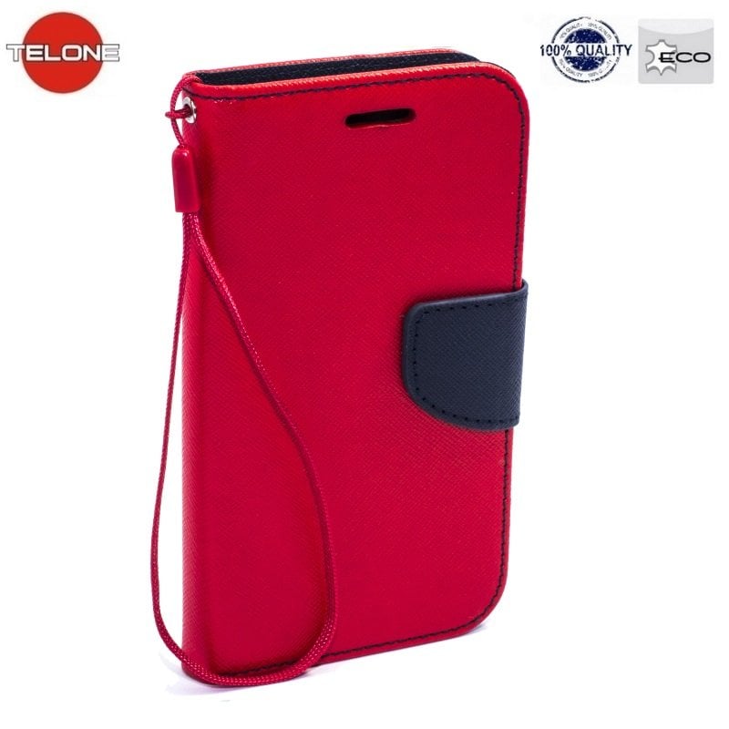 Telone dėklas, skirtas Samsung Galaxy A8, raudonas
