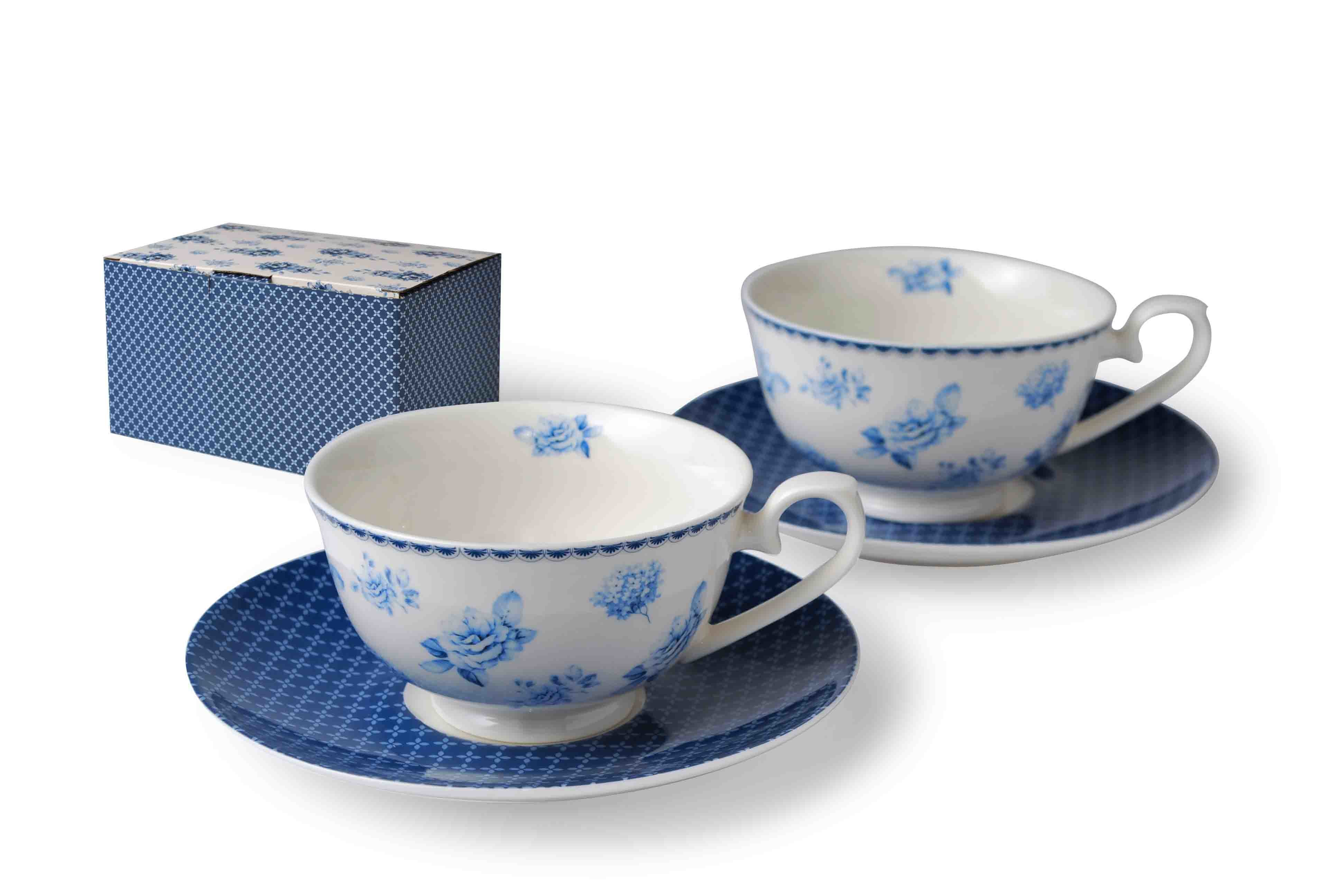 Keramikos puodeliai BLUE LINE dovanų dėžutėje, 2 vnt