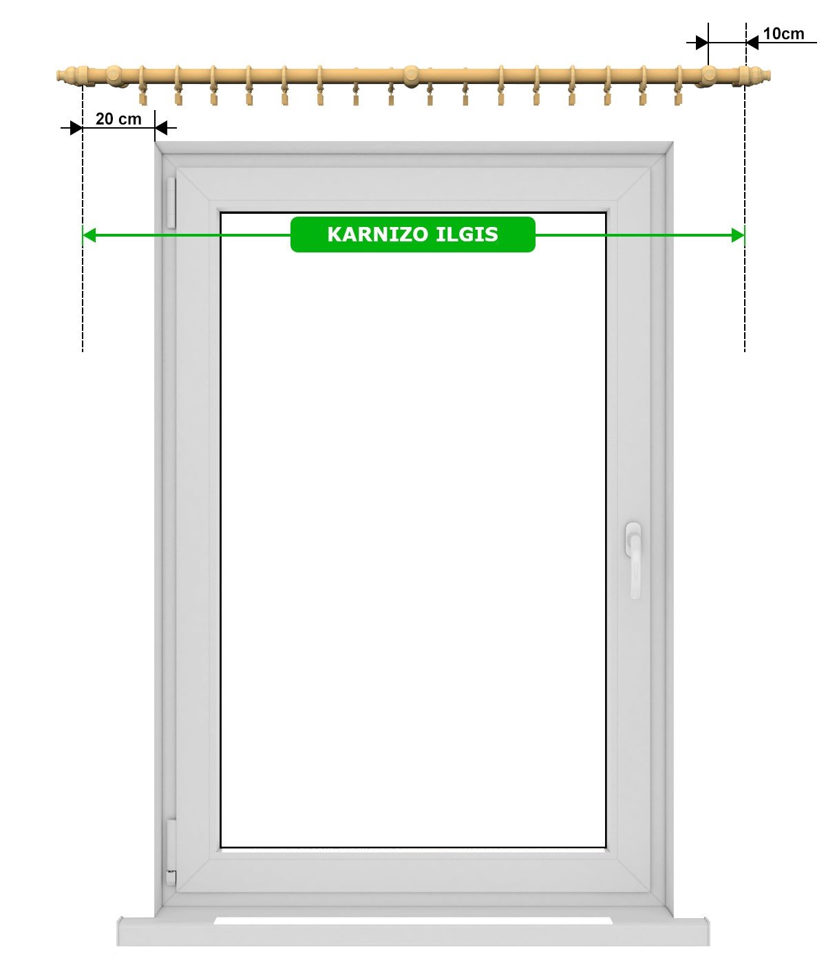 Standard yksittäinen verhotanko 28 mm, 150 cm hinta | hobbyhall.fi