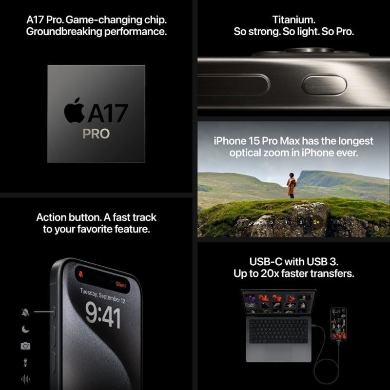 Apple iPhone 15 Pro Max 256GB Natural Titanium MU793PX/A internetu