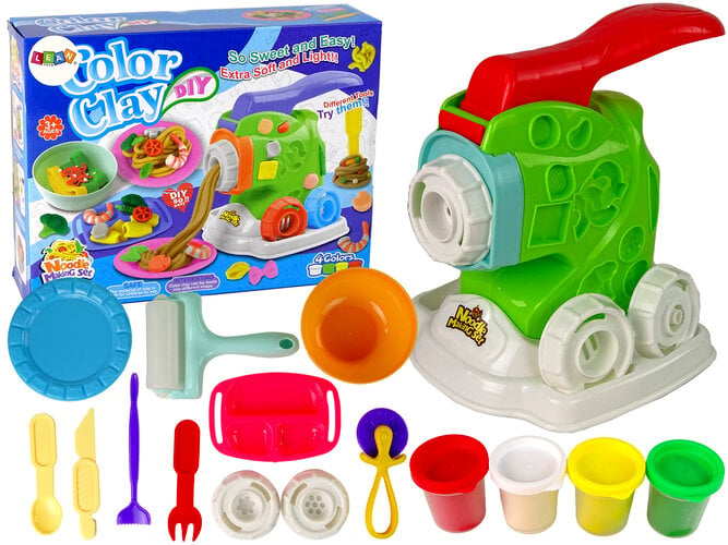 Plastilino rinkinys su makaronų gaminimo aparatu Lean Toys